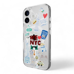 Estuche switcheasy skin iphone 16 style m pattern shockproof case new york color multicolor