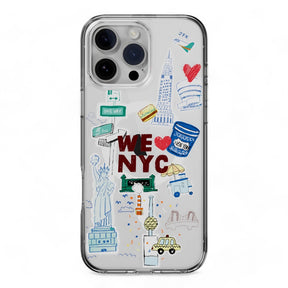 Estuche switcheasy skin iphone 16 pro style m pattern shockproof case new york color multicolor