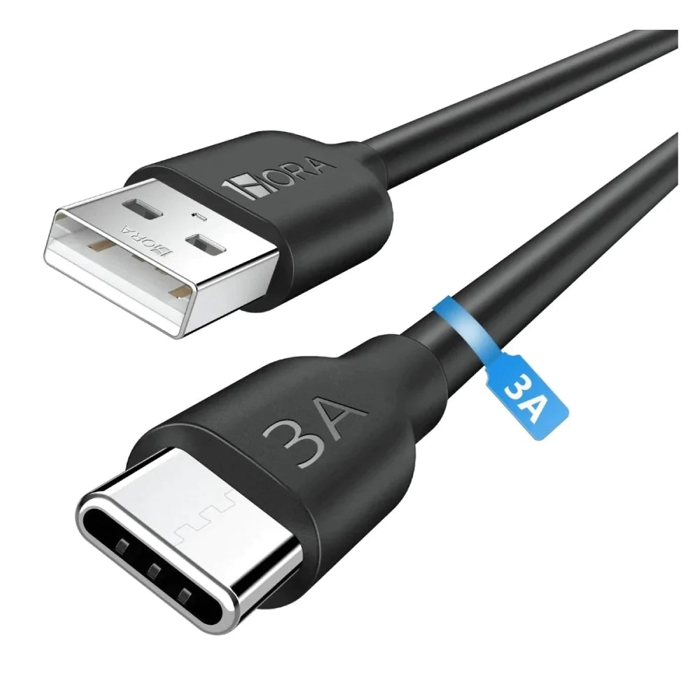 Cable 1hora tipo c 3a usb 1 metro cab262 color negro