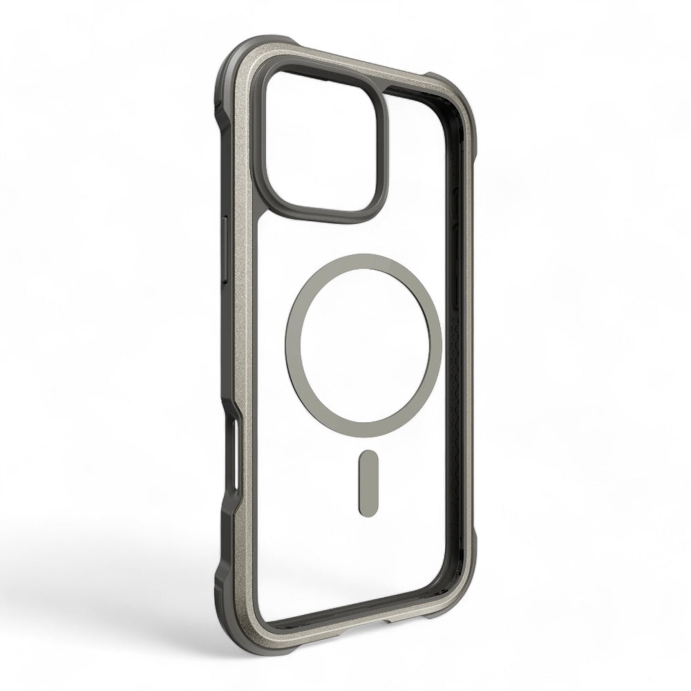 Estuche switcheasy odyssey iphone 16 pro max odyssey m rugged utility protective case metal silver color plateado