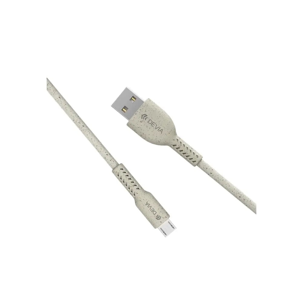 Cable devia micro usb environment-friendly plant straw cable set ( 30 pcs ) color blanco DIGITALSHOP