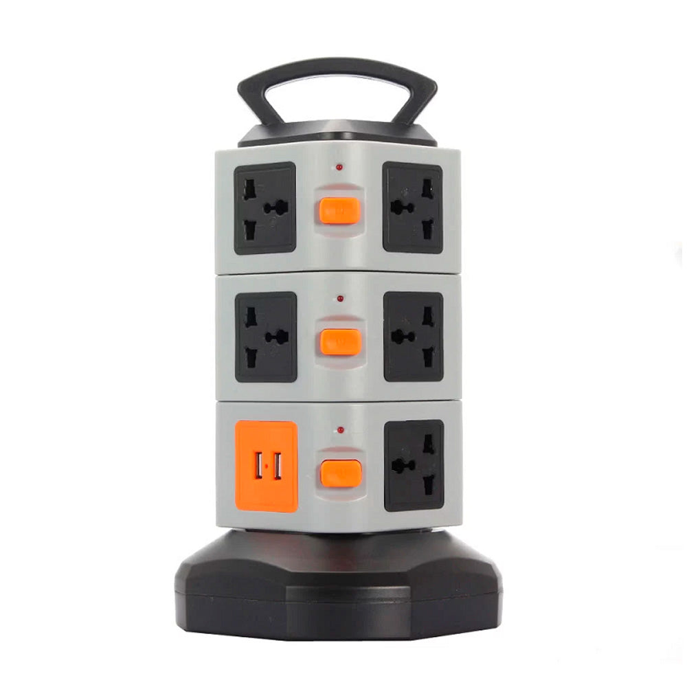 Otro Generico Multi Socket 8 Conectores Gris / Negro DIGITALSHOP