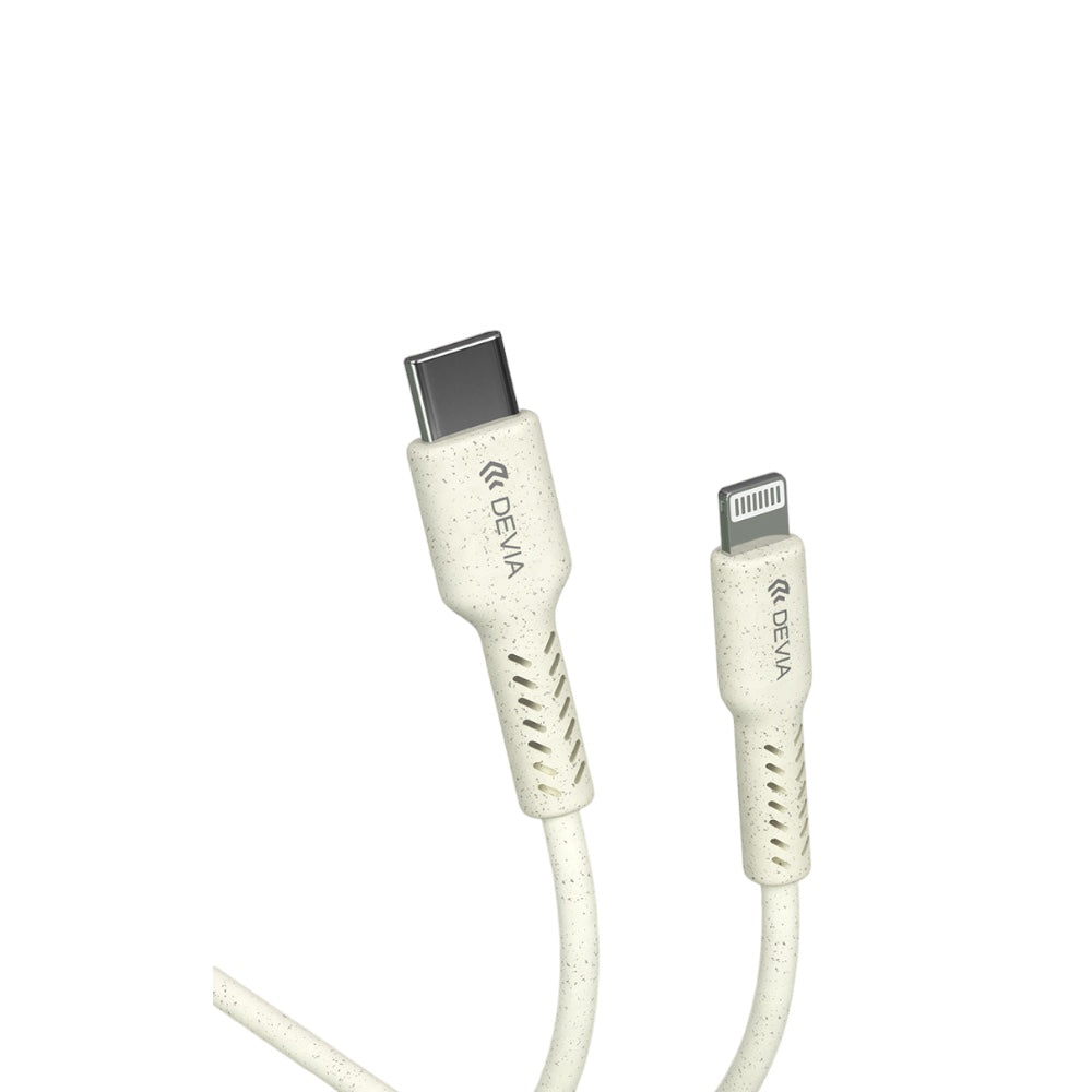 Cable devia micro usb environment-friendly plant straw cable set ( 30 pcs ) color blanco