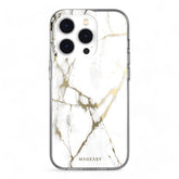 Estuche switcheasy marble iphone 14 pro max champagne white color blanco