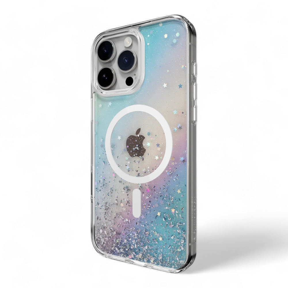 Estuche switcheasy starfield iphone 16 pro max starfield m 3d glitter shockproof case galaxy color multicolor