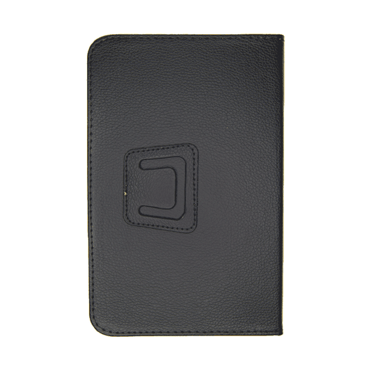 Estuche clasico generico folio cuerina 7 / 8 inch con empaque color negro