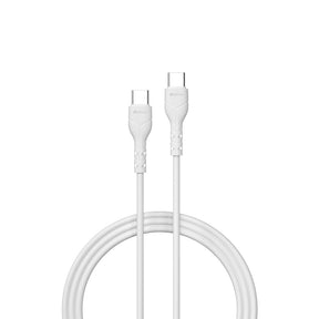 Cable devia tipoc kintone series type-c to type-c set cable ( 30pcs , 3a , 1 m ) model ec151 color blanco