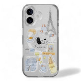 Estuche switcheasy skin iphone 16 plus style m pattern shockproof case paris color multicolor