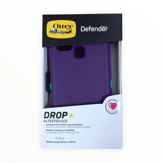 estuche proteccion otterbox defender samsung a21s color morado / turquesa DIGITALSHOP