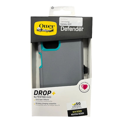Case OtterBox Defender | Samsung A22 | Gris / Turquesa