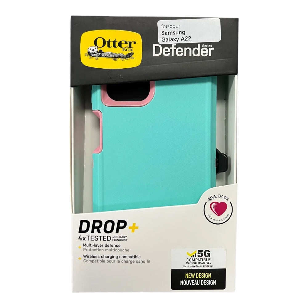 Otterbox Defender Samsung A22 Protective Case Turquoise/Pink