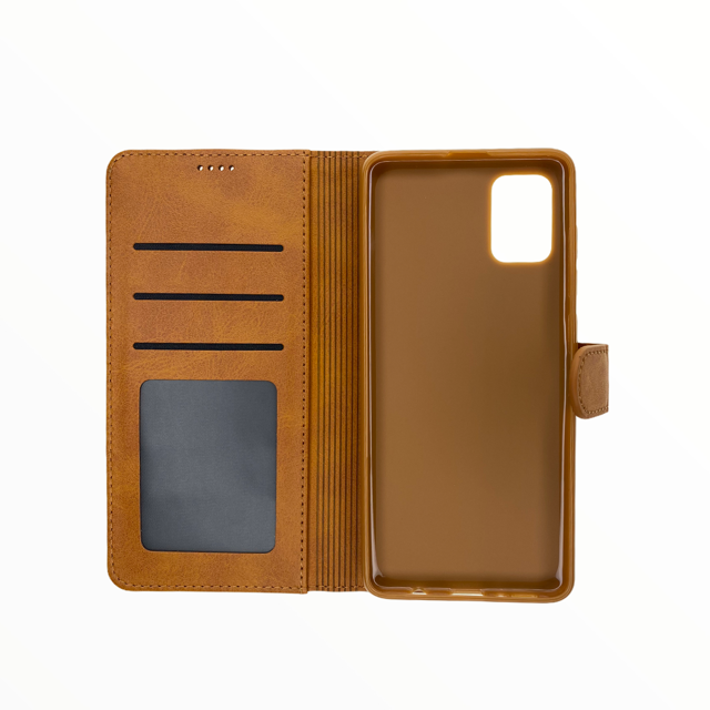 Estuche carteras lc imeeke folio libreta con porta tarjeta samsung a41 color cafe