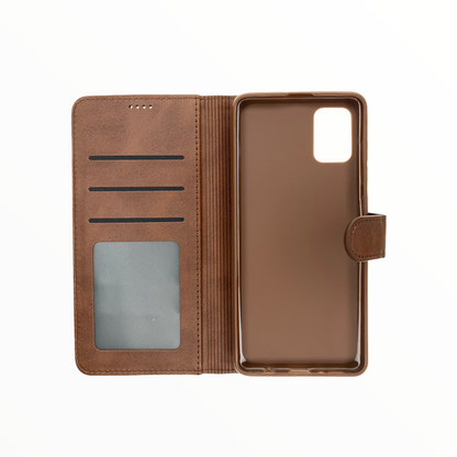 Estuche carteras lc imeeke folio libreta con porta tarjeta samsung a41 color cafe