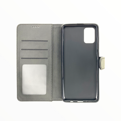 Estuche carteras lc imeeke folio libreta con porta tarjeta samsung a41 color gris