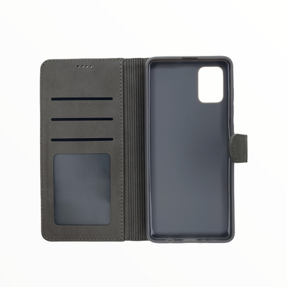 Estuche carteras lc imeeke folio libreta con porta tarjeta samsung a41 color negro