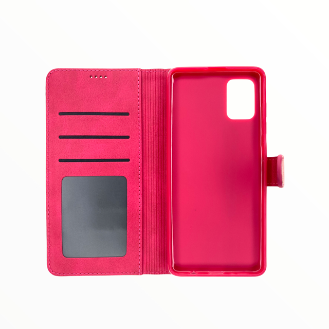 Estuche carteras lc imeeke folio libreta con porta tarjeta samsung a41 color rosado