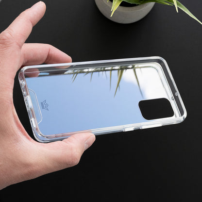 Transparent case the king with buttons samsung a73 gray / transparent color
