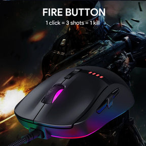 Gadget Aukey Gaming Knight Rgb Mouse 10000 Dpi Resolution Con Cable Usb