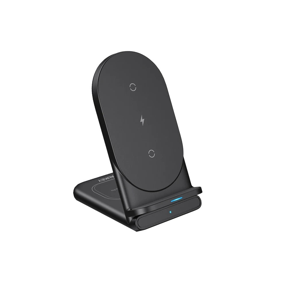 Cargador Aukey Inalambrico 2 In 1 Wirelesfast (Bk / Wh) Color  Negro DIGITALSHOP