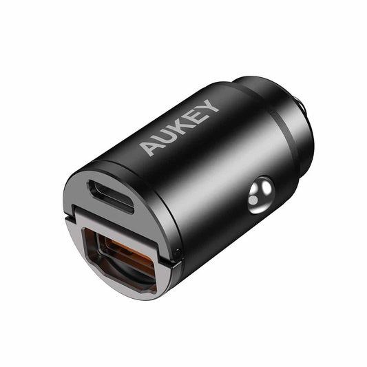 Aukey Car Charger 30W Ultra Small 2 Port For Black Color