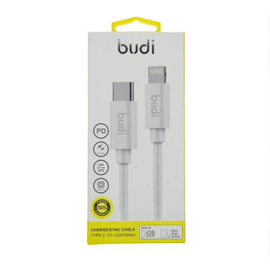 Cable budi adaptador de tipo c a lightning ultra rapido