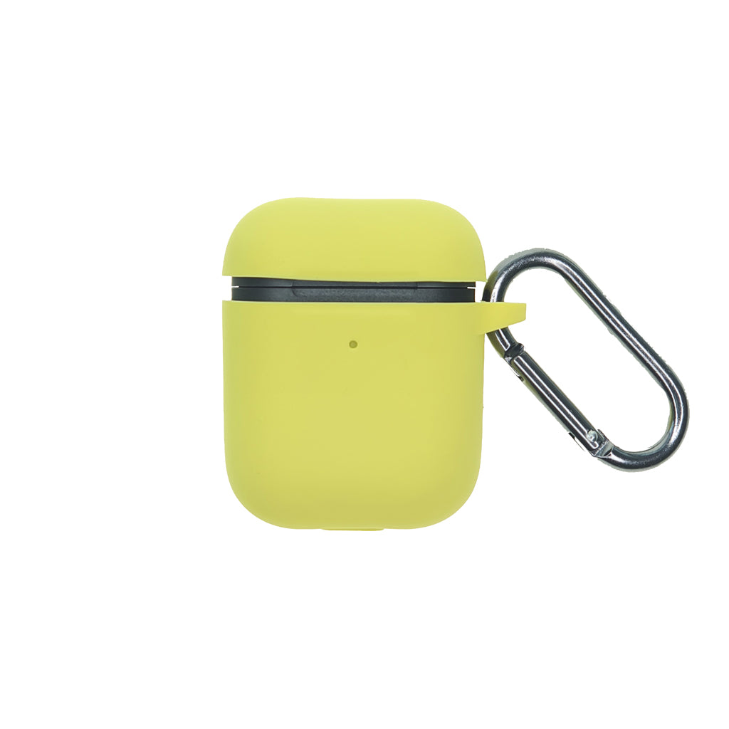 Thick silicone king silicone case for apple airpods 1/2 gen 1, gen 2 yellow color