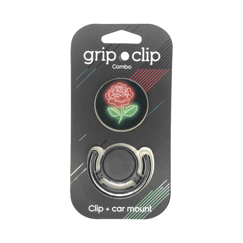 Accesorio Grip Clip Flor Neon Con Holder