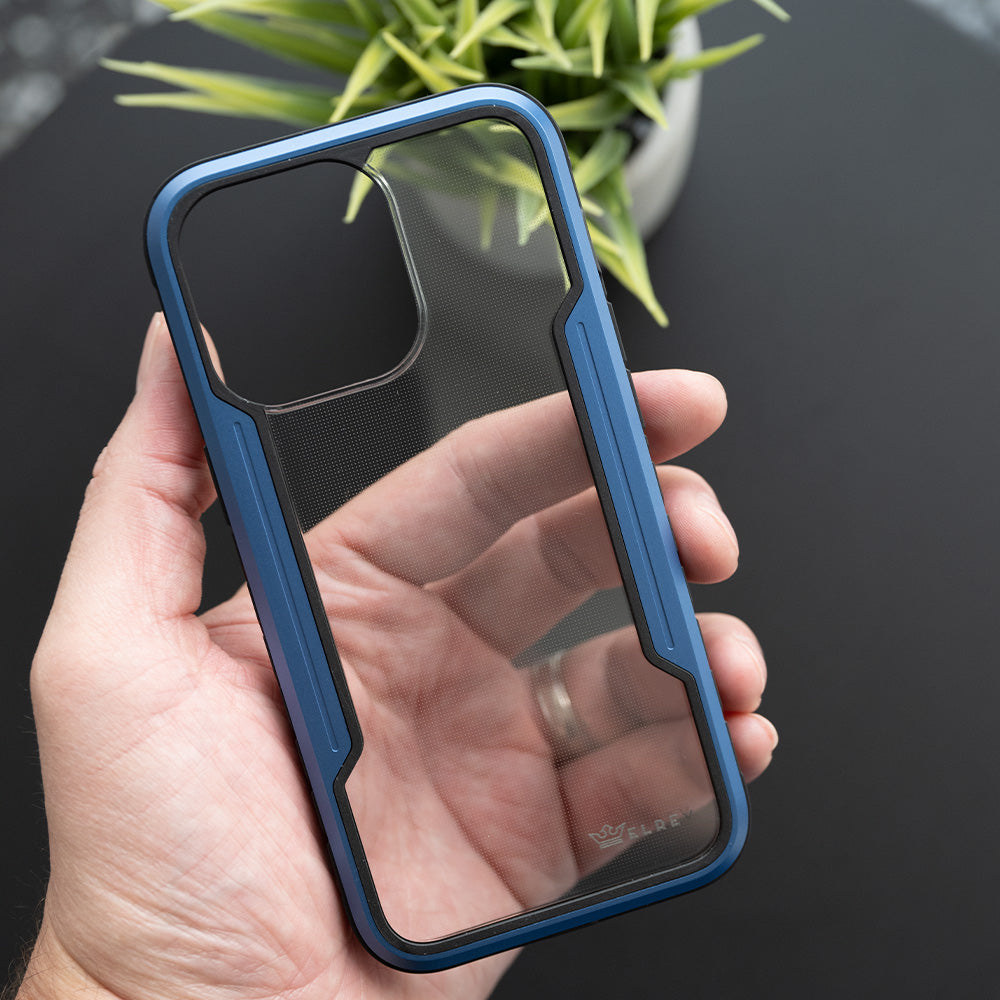 Protective case the king defense apple iphone 12 pro max blue color