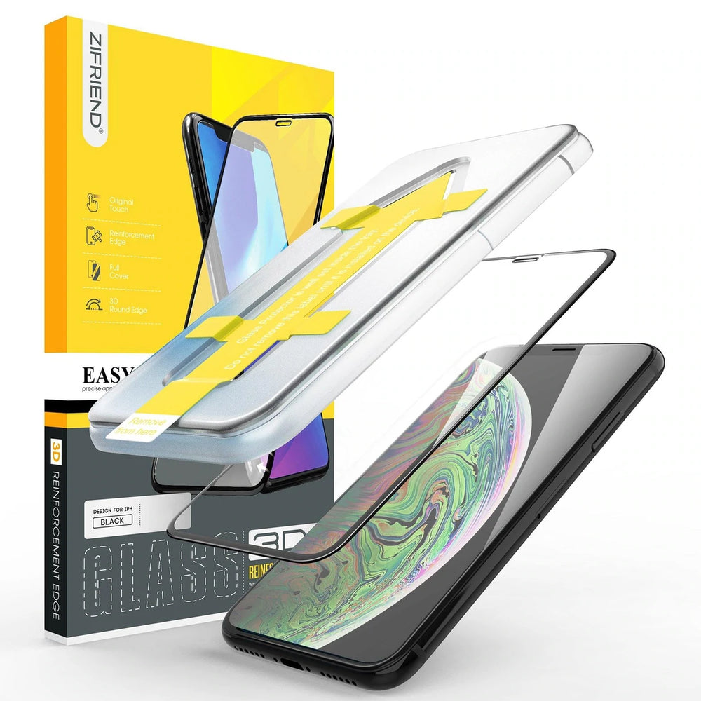Protector pantalla zifriend vidrio templado 9h ultra con kit de intalacion iphone 12 y 12 pro 6.1