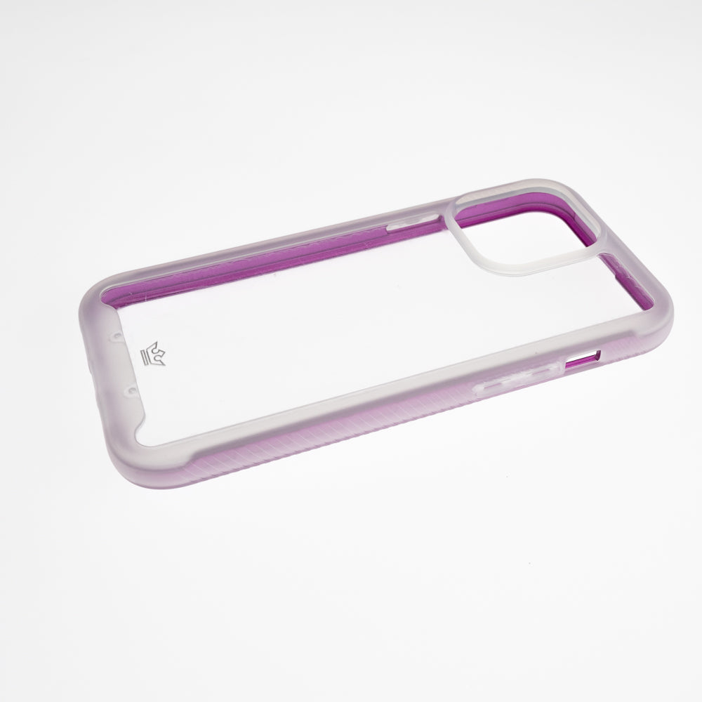 Estuches Transparente El Rey Super Bumper De Atra Apple Iphone 13 Pro ,  Iphone 13 Pro Max Color Morado / Transparente