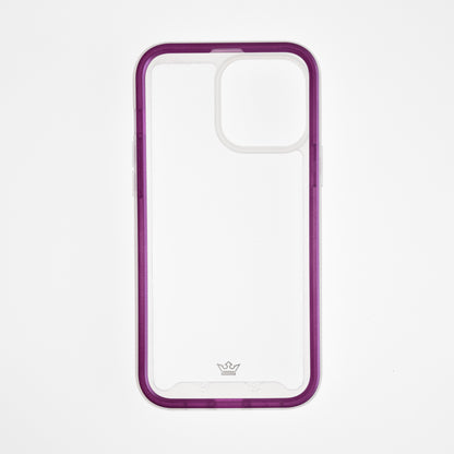 estuche transparente el rey super bumper de atra apple iphone 13 pro ,  iphone 13 pro max color morado / transparente