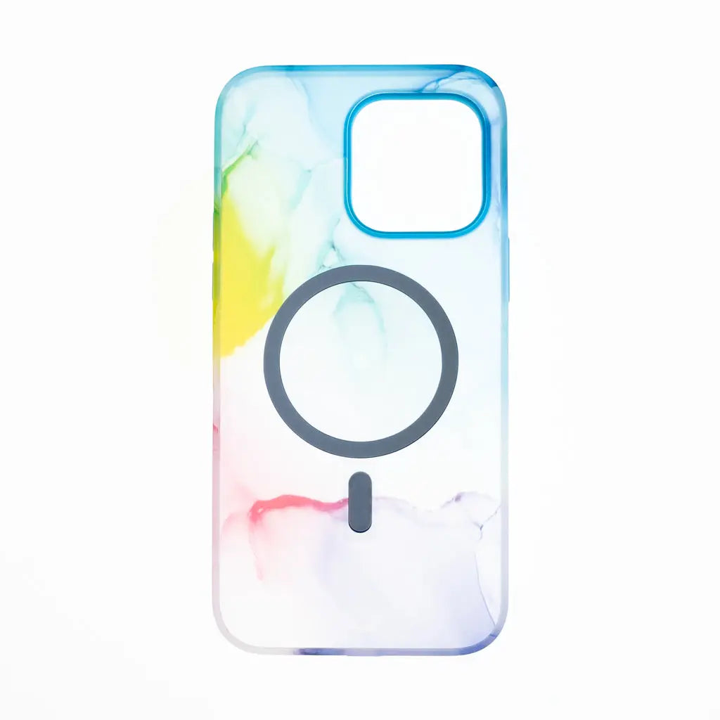 estuche clasico el rey figura apple iphone 14 color arcoiris DIGITALSHOP