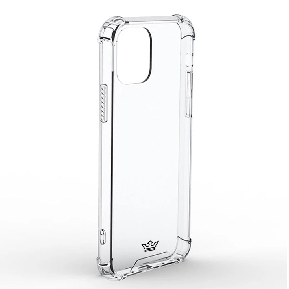 Protective case the king hard case reinforced apple iphone 14 plus transparent color