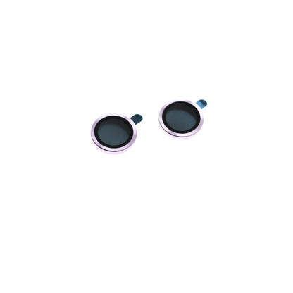 Accesorio el rey vidrio templado camara con borde de metal para iphone 14 plus color morado