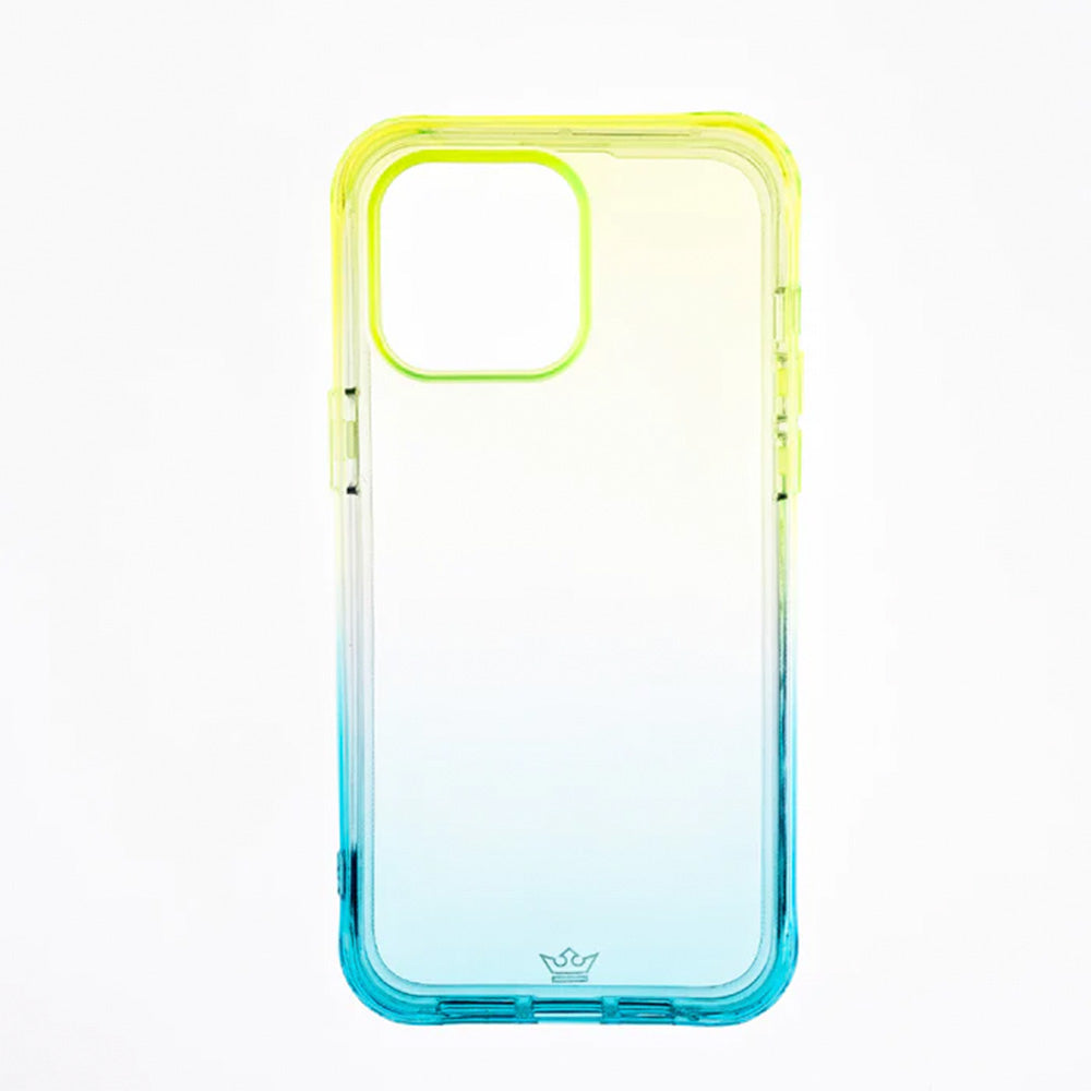 Estuche clasico el rey marco degrade apple iphone 14 pro max color verde / turquesa