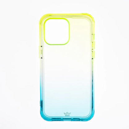 Estuche clasico el rey marco degrade apple iphone 14 pro max color verde / turquesa