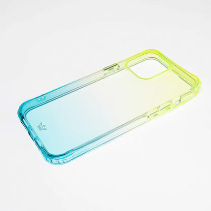 Estuche clasico el rey marco degrade apple iphone 14 pro max color verde / turquesa
