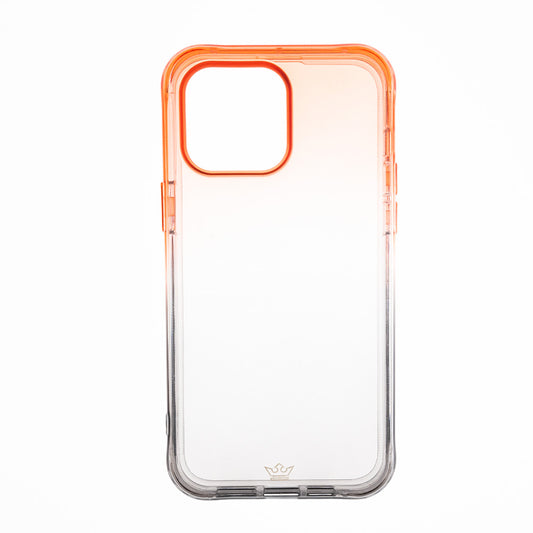 Estuche clasico el rey marco degrade apple iphone 14 plus color naranja / gris