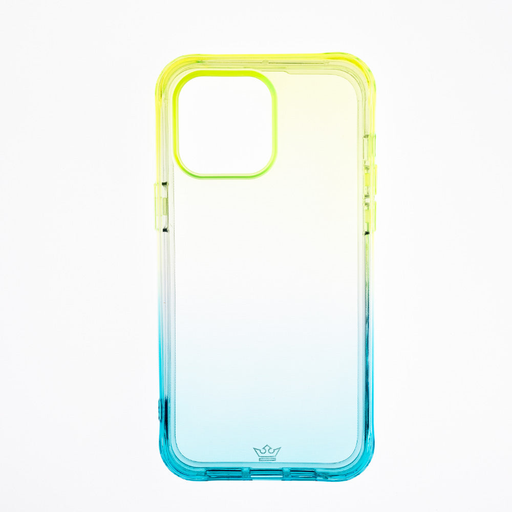 Estuche clasico el rey marco degrade apple iphone 14 plus color verde / turquesa