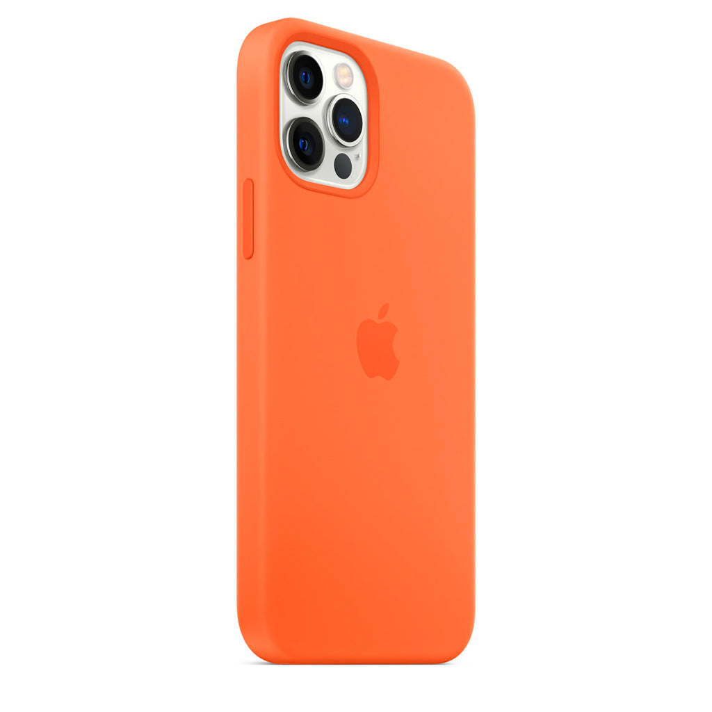 estuche silicon apple iphone 14 pro color naranja