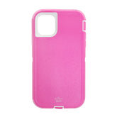 estuches proteccion el rey defender apple iphone 11 pro max color rosado / blanco