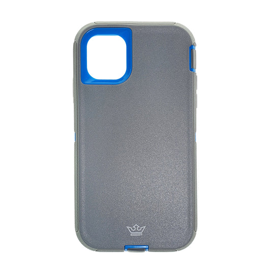 estuche proteccion el rey defender apple iphone 11 pro color gris / azul