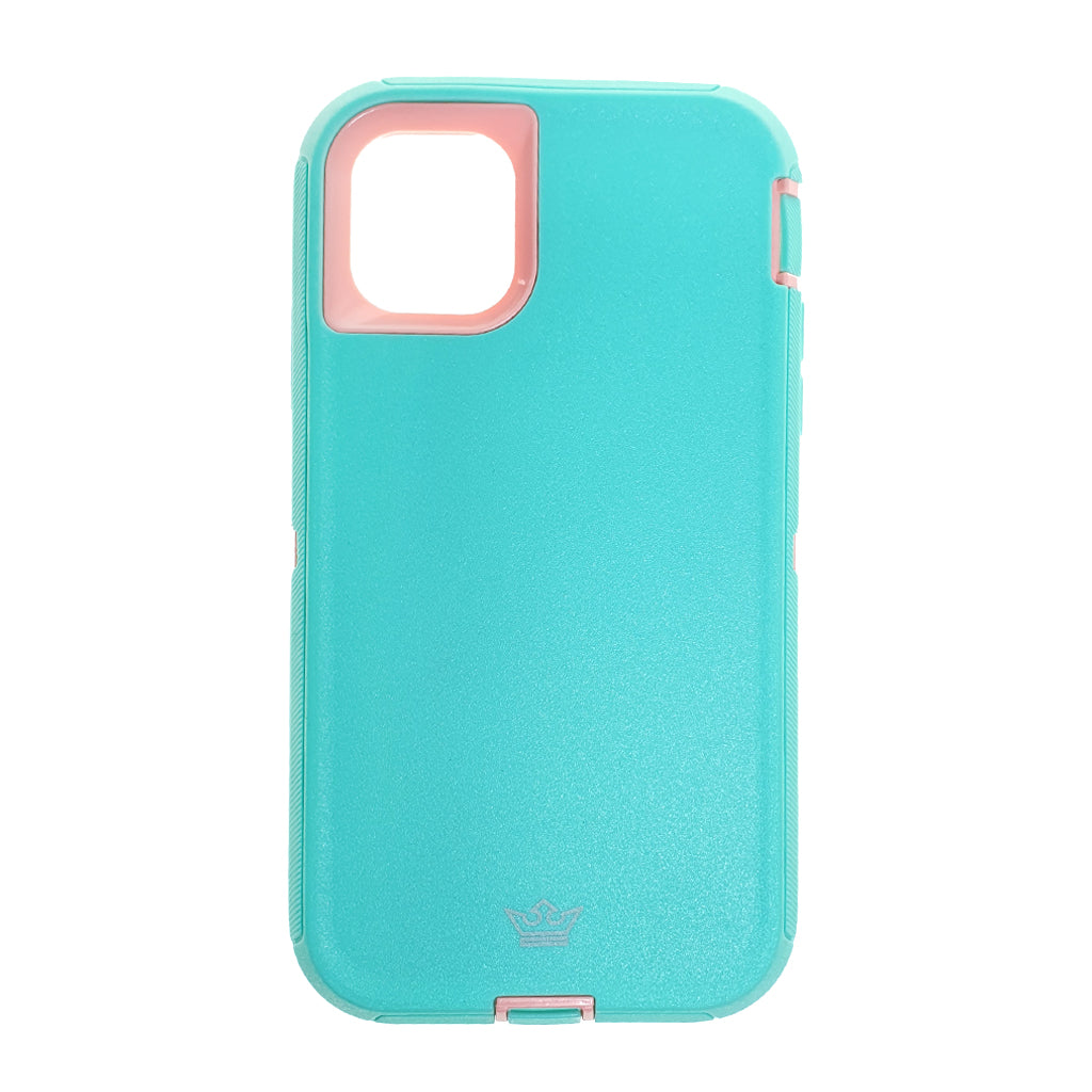 Protective case king defender apple iphone 11 pro turquoise / pink color