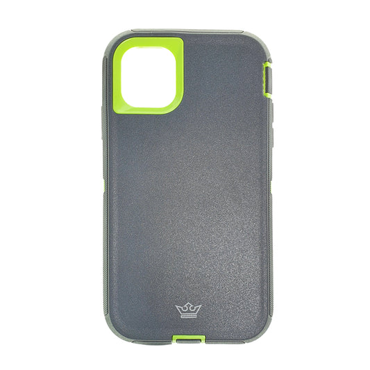 estuche proteccion el rey defender apple iphone 11 pro color gris / verde