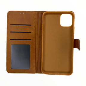 estuches carteras lc imeeke folio libreta con porta tarjeta apple iphone 11 pro max color cafe