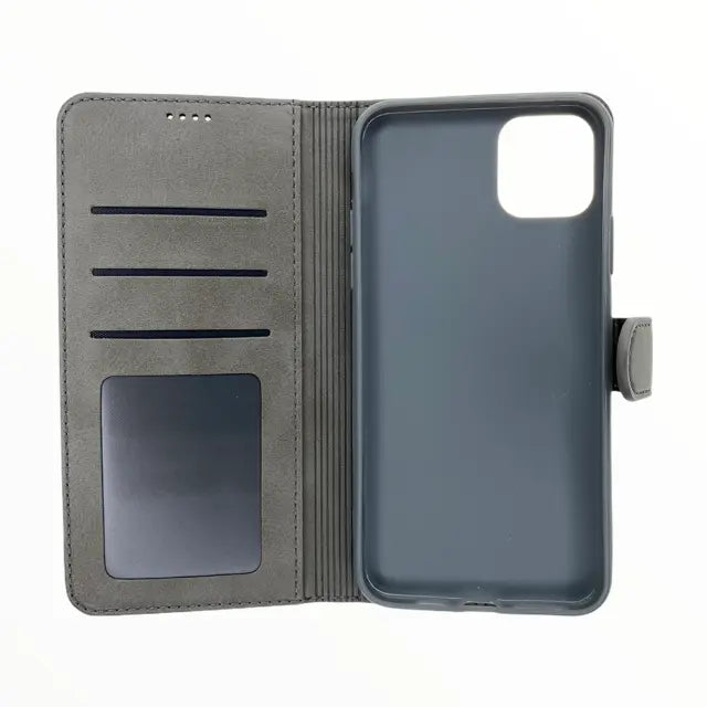 estuche carteras lc imeeke folio libreta con porta tarjeta apple iphone 11 pro max color gris DIGITALSHOP