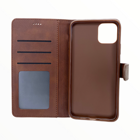 estuches carteras lc imeeke folio libreta con porta tarjeta apple iphone 11 pro max color cafe