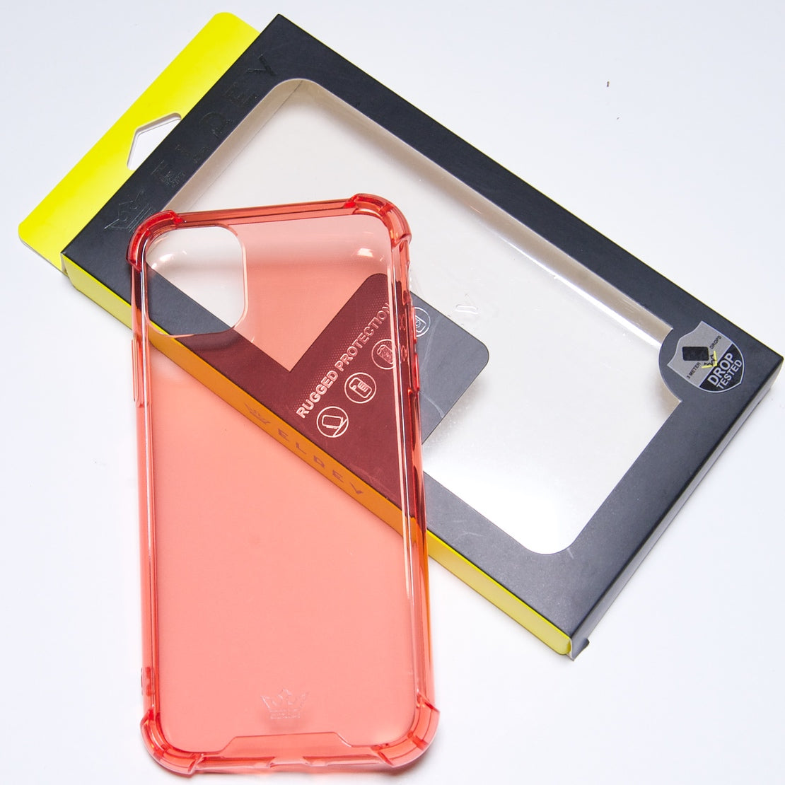Estuche proteccion el rey hard case flexible reforzado apple iphone 11 pro color rojo