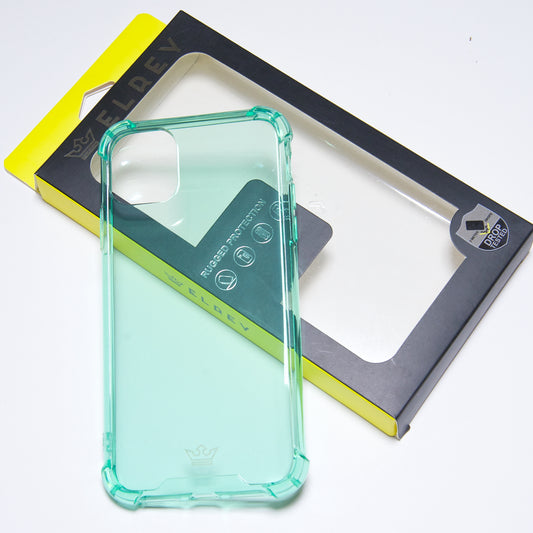 Estuche proteccion el rey hard case flexible reforzado apple iphone 11 pro color turquesa