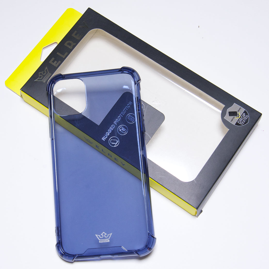 Estuche proteccion el rey hard case flexible reforzado apple iphone 11 pro color azul marino